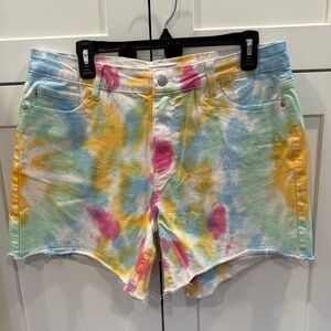 Judy Blue Tie-Dye Jean Shorts, 1XL